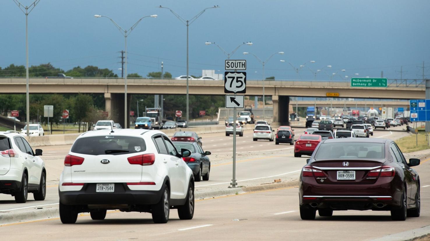 US-75 commute corridor near Allen, TX — 31 minutes to Downtown Dallas, 17 minutes to Legacy West
