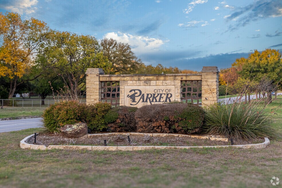 Marker welcoming you to the City of Parker Texas